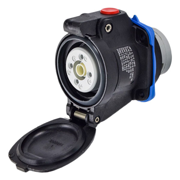 22-34167 - DXN30 RECEPTACLE POLY BLACK SIZE 2 IP 66/67 3P+N+G 30A 208 VAC 60 Hz NO AUX